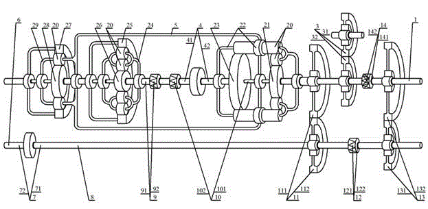 Compound type hydraulic special-shaped coupler and starter