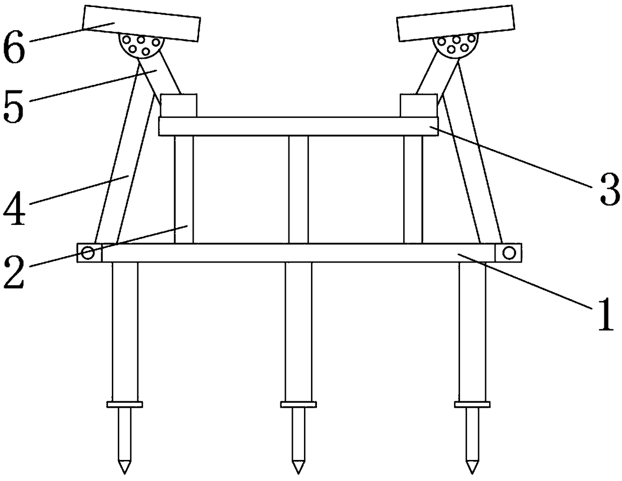 Mulberry tree supporting device