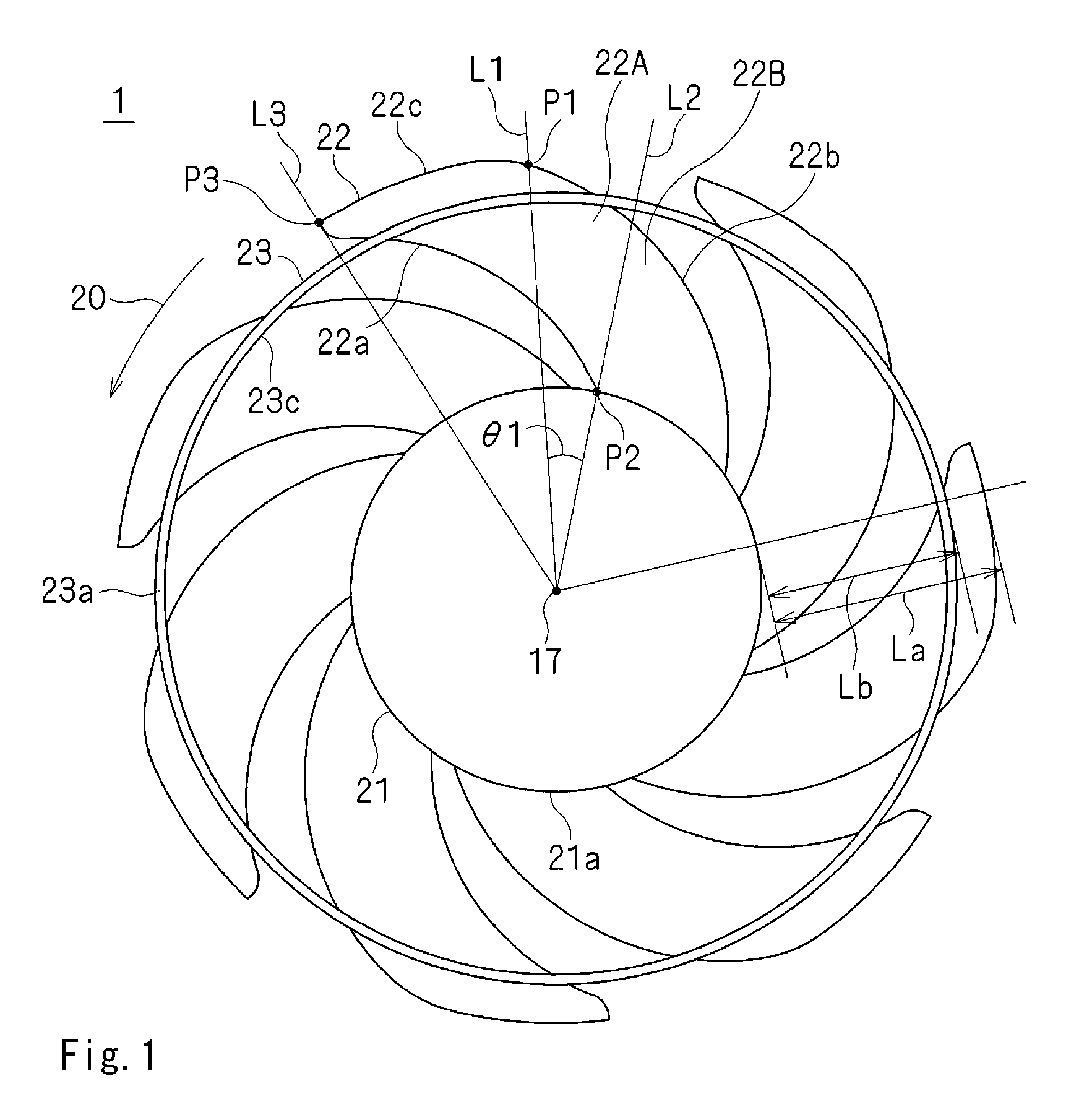 Impeller, fan apparatus using the same, and method of manufacturing impeller