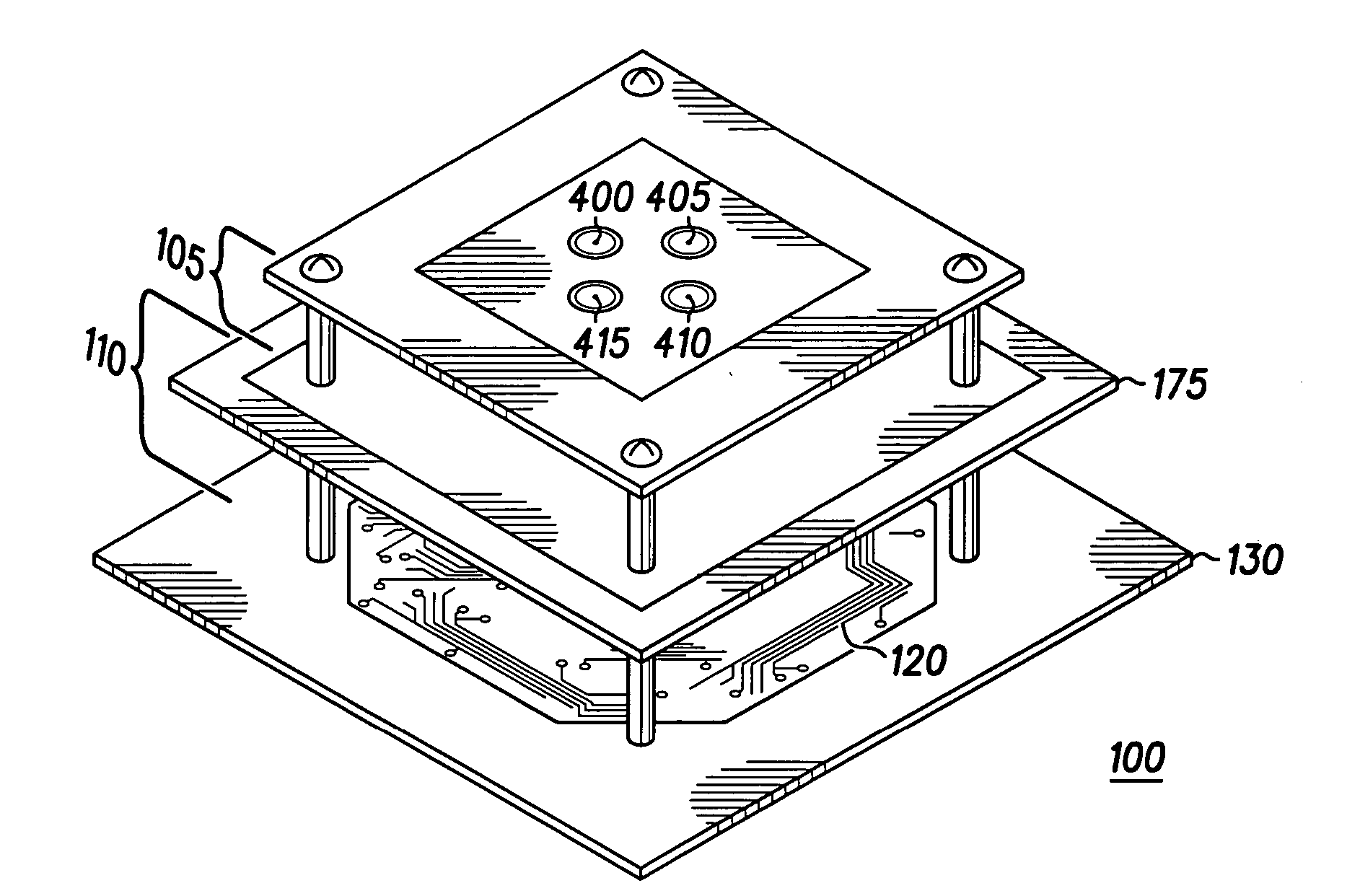 Defferential-fed stacked patch antenna