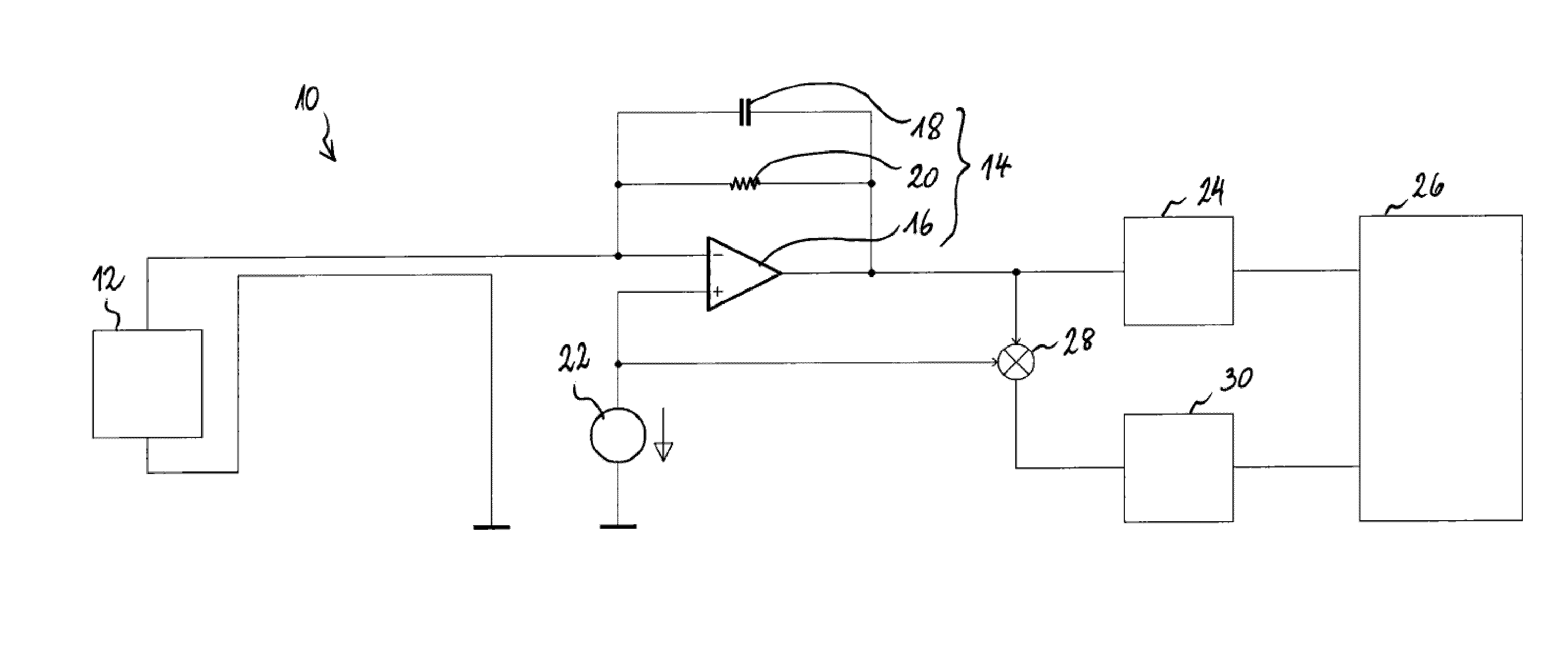 Piezoelectric or electret sensing device