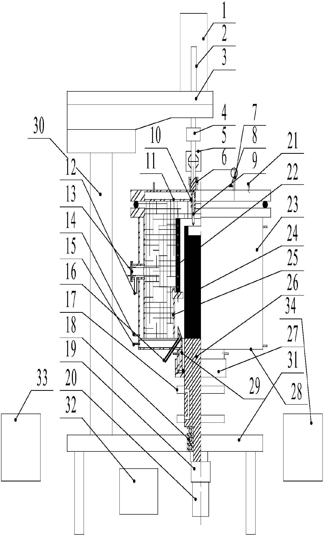 Test instrument for material mechanical properties at ultra-high temperature and high-temperature furnace used thereby