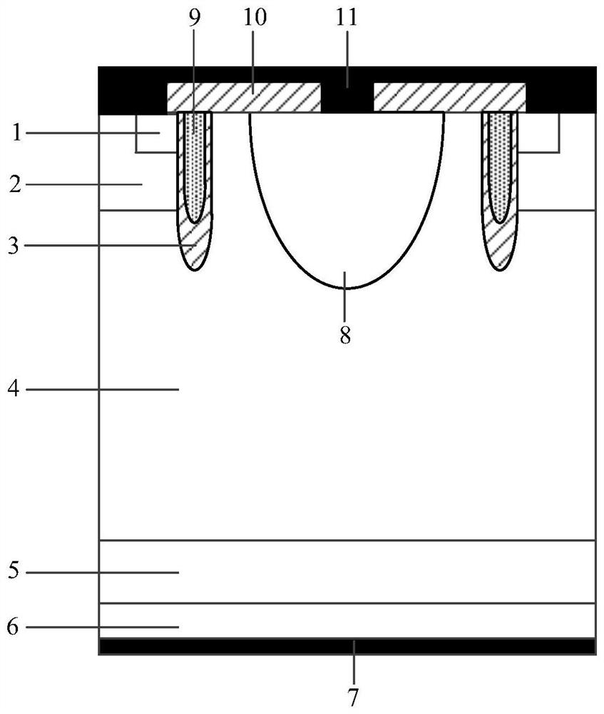 A kind of igbt device with built-in jfet structure