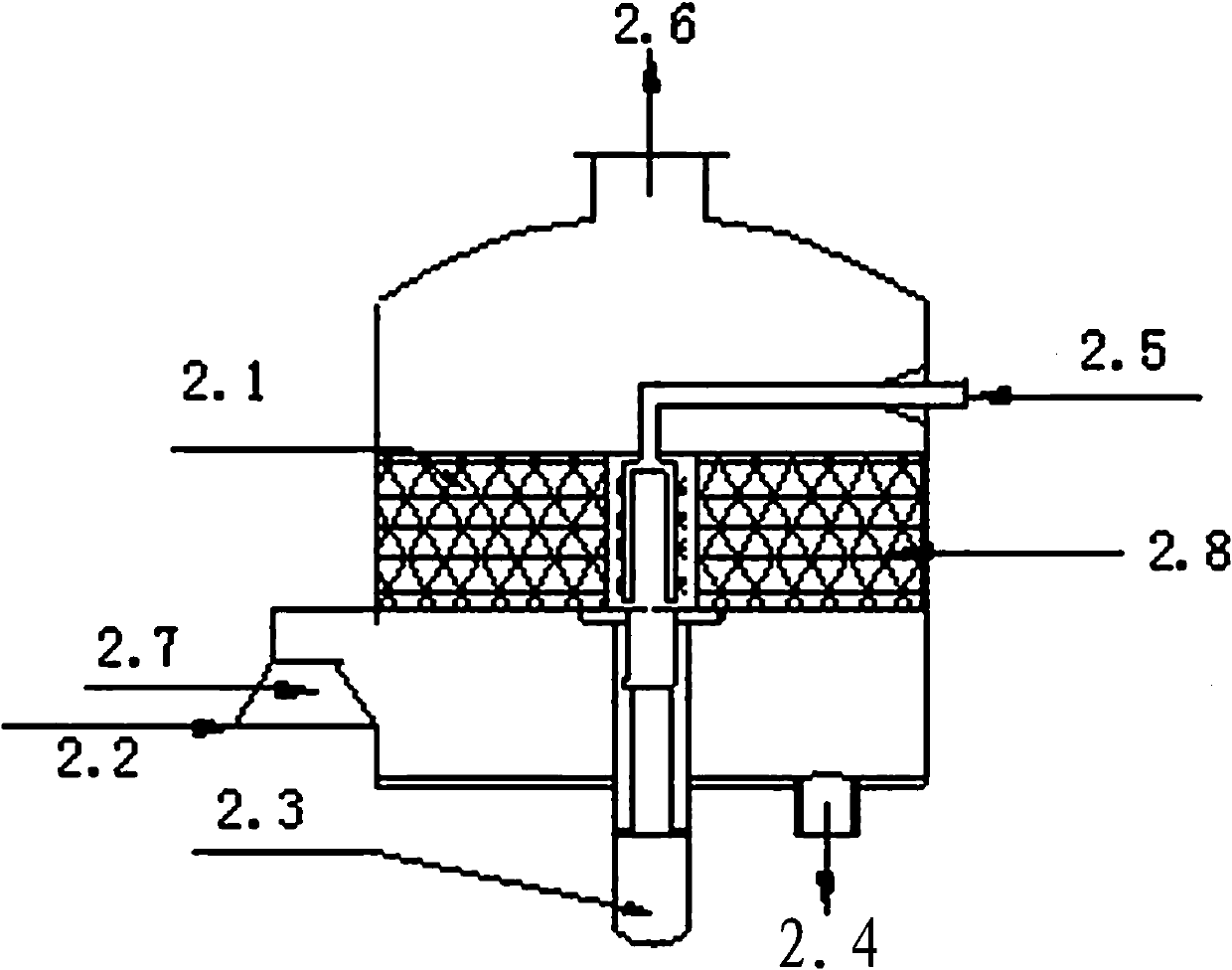 A device and process for treating ammonium chloride wastewater by high-gravity carbonization reaction