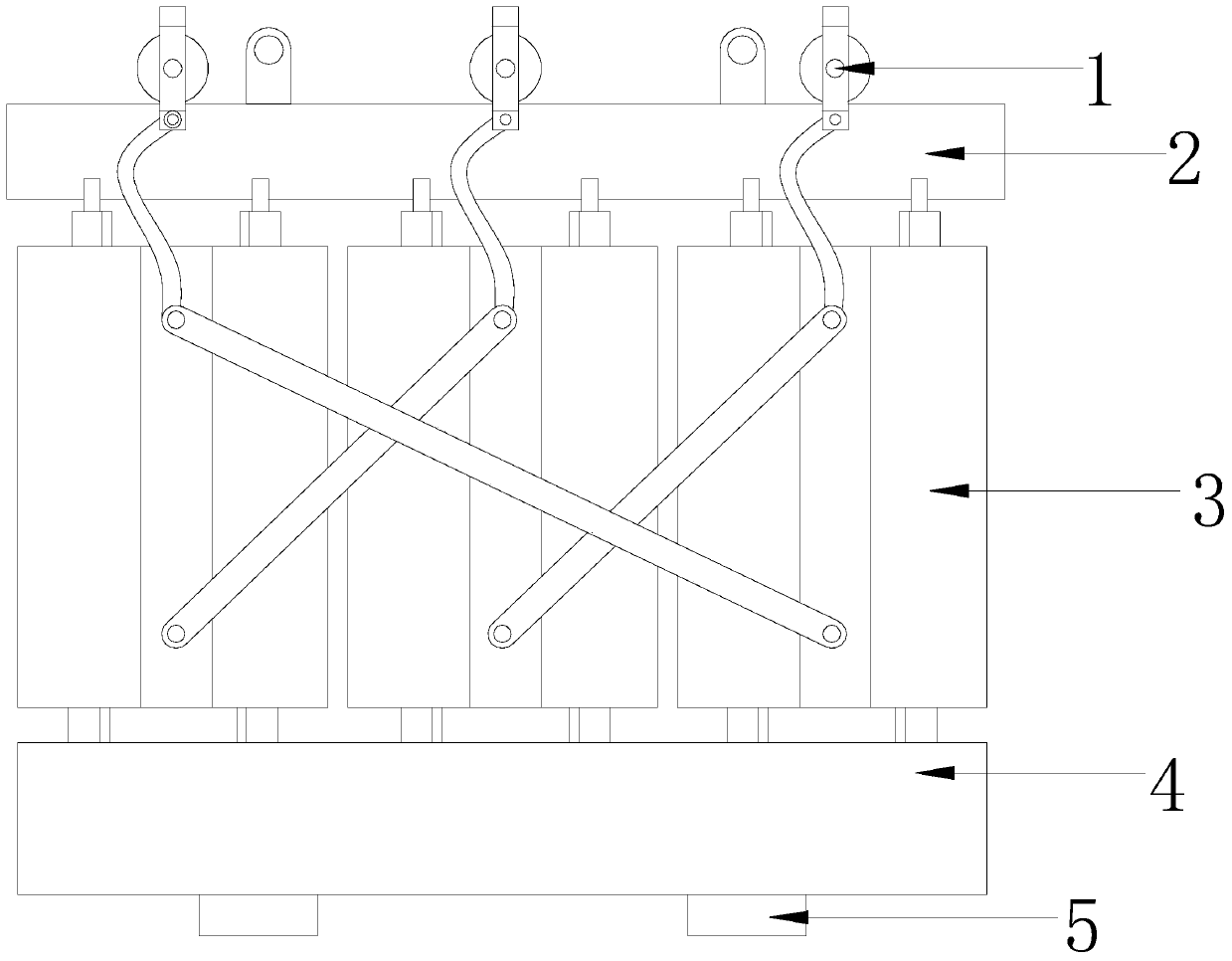 Double-cooling epoxy resin pouring dry-type transformer