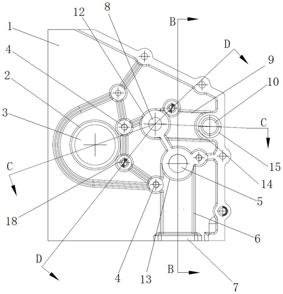 Built-in oil pump gear chamber