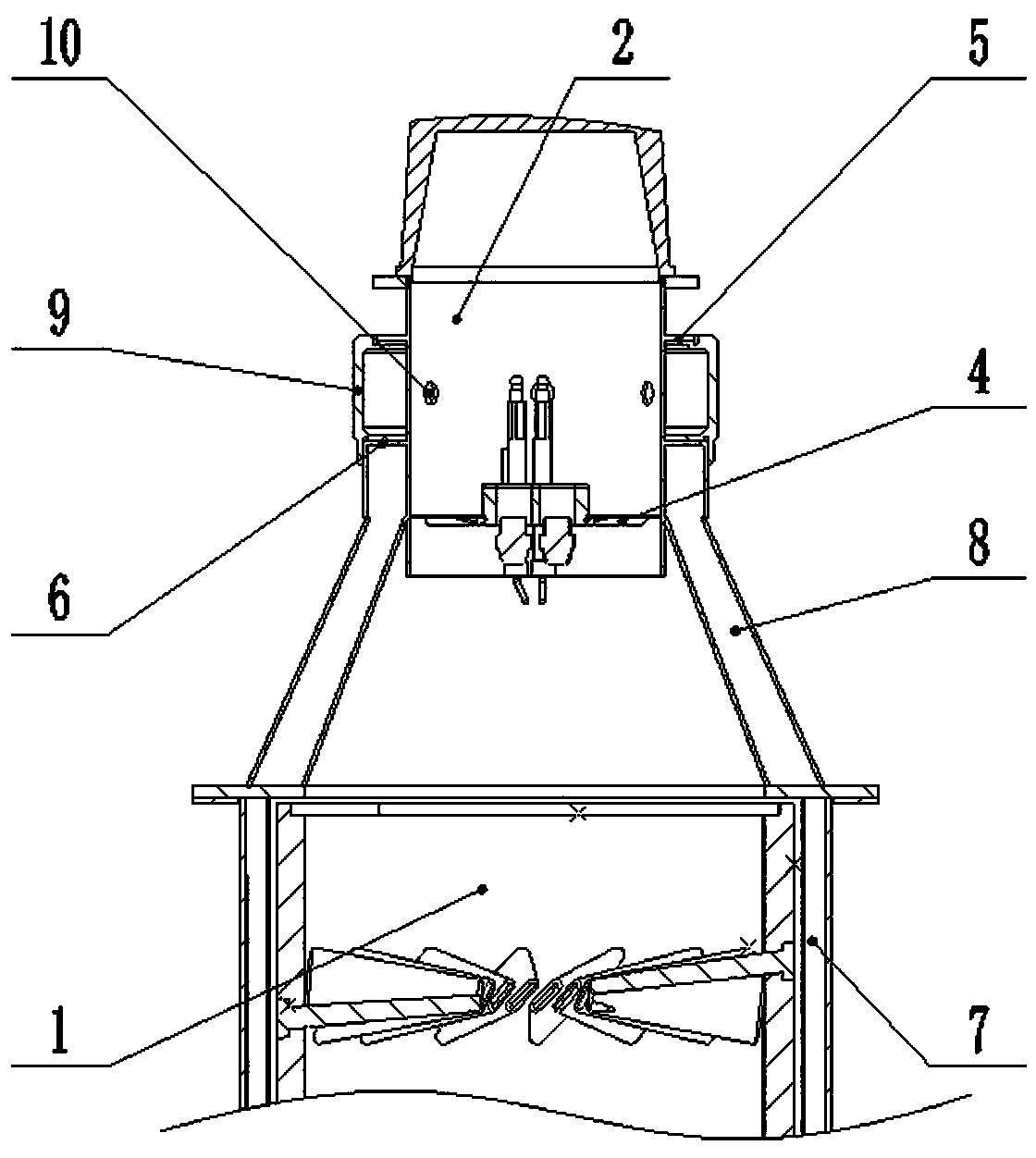 Adjustable type air supply device for graded combustion of fuel oil combustion machine