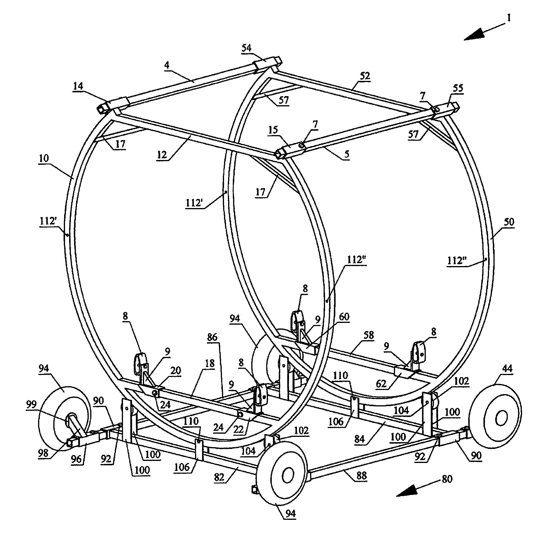Apparatus for rotating a vehicle