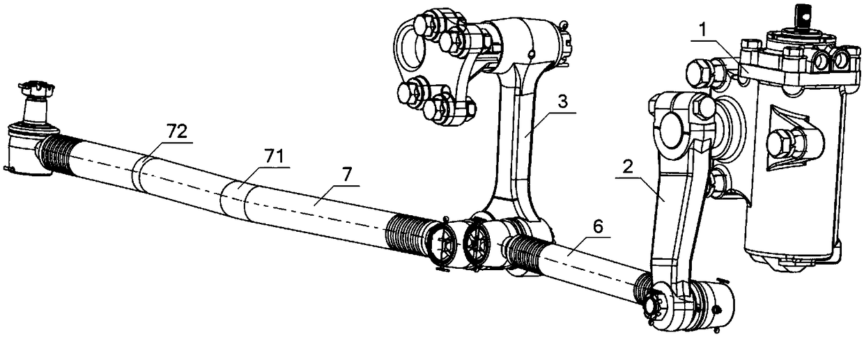 Arrangement structure of double tie-rod steering system of passenger car