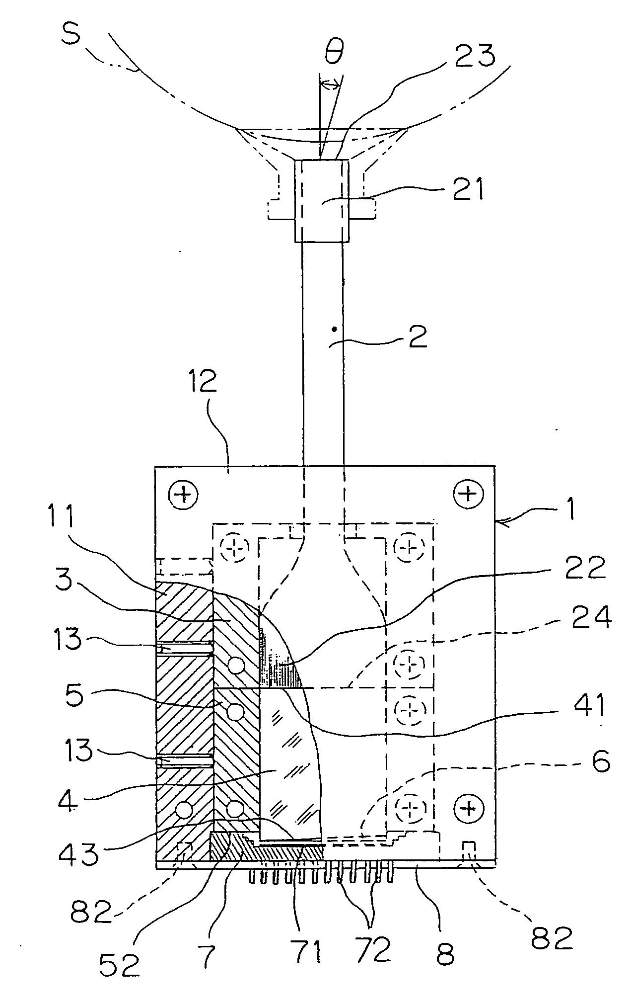 Small packaged spectroscopic sensor unit