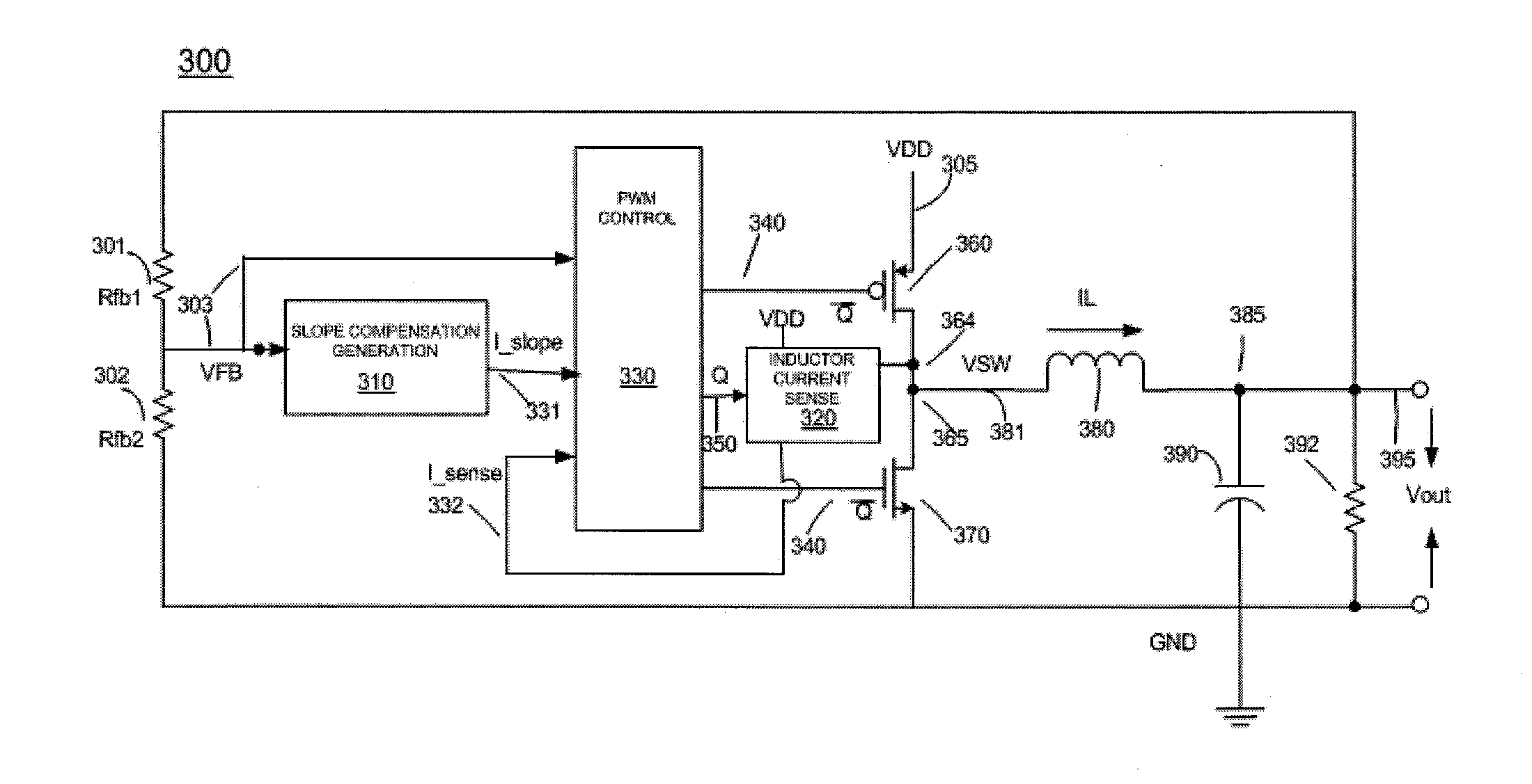 Self-adaptive current-mode-control circuit for a switching regulator