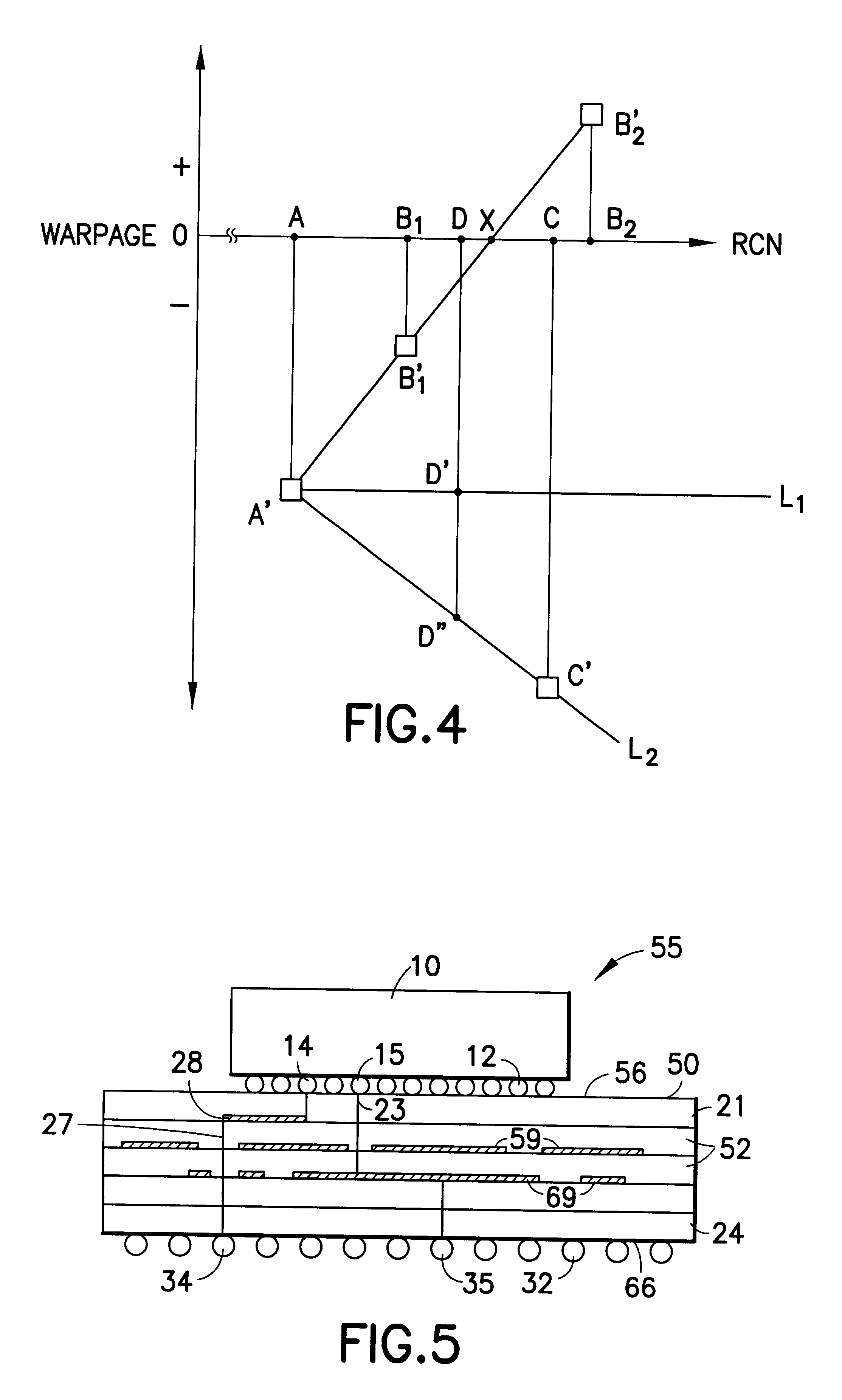 Planar metallized substrate with embedded camber control material and method thereof