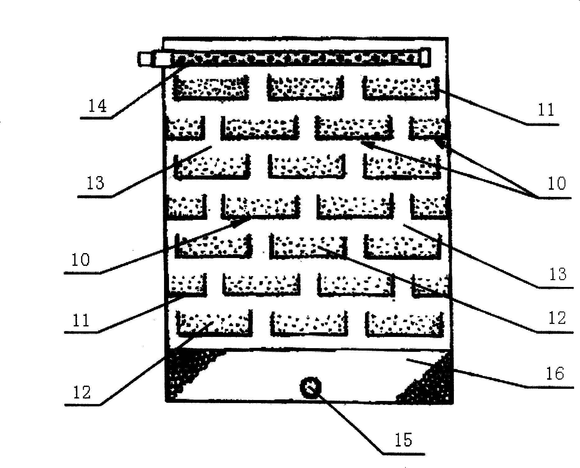Multi-layer type sewage treatment device