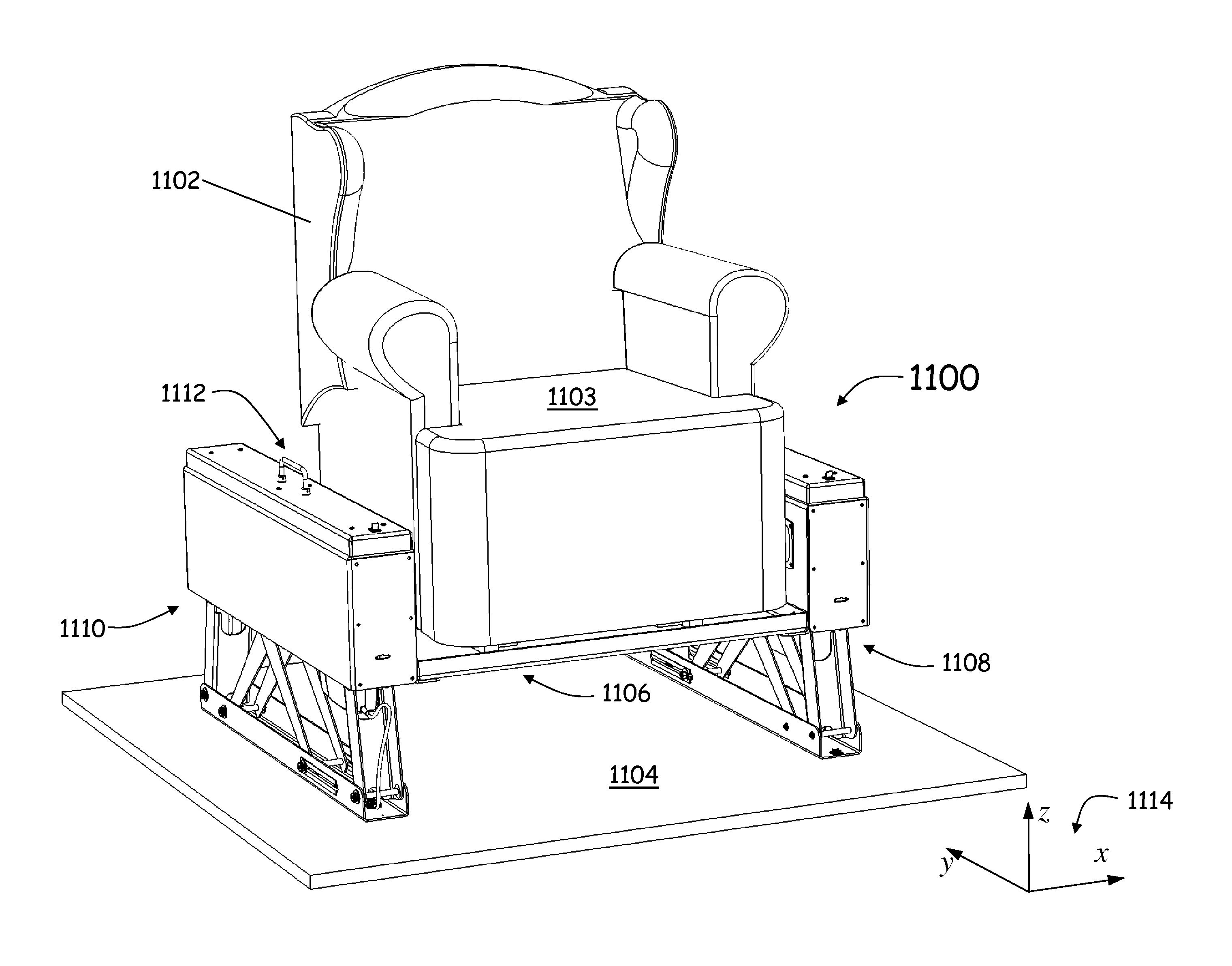 Apparatus for lifting a chair