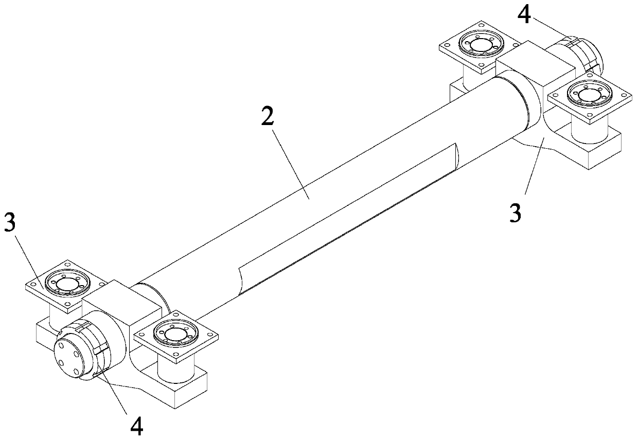 Transverse and longitudinal load loading mechanism based on special simulated axle device