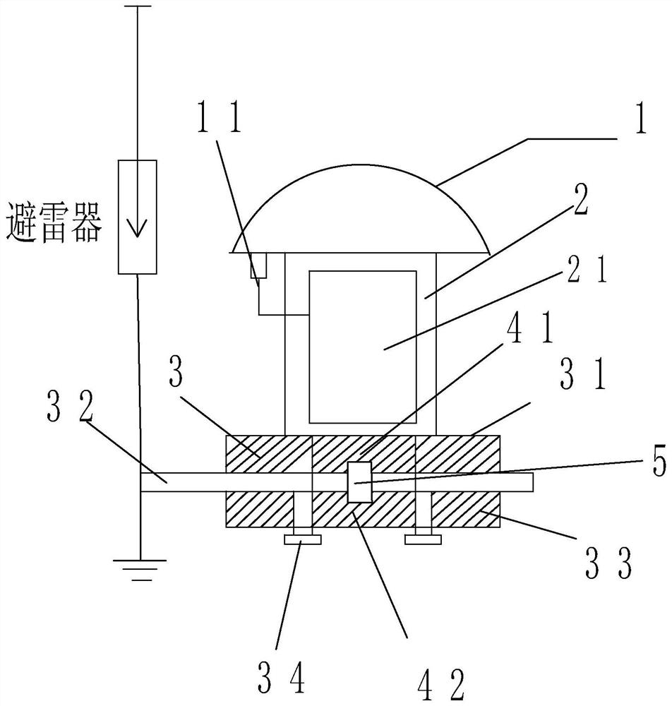 Lightning arrester state acquisition device