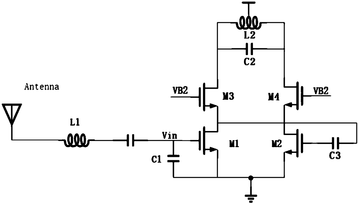 Low noise amplifier with built-in single-ended input to differential output structure