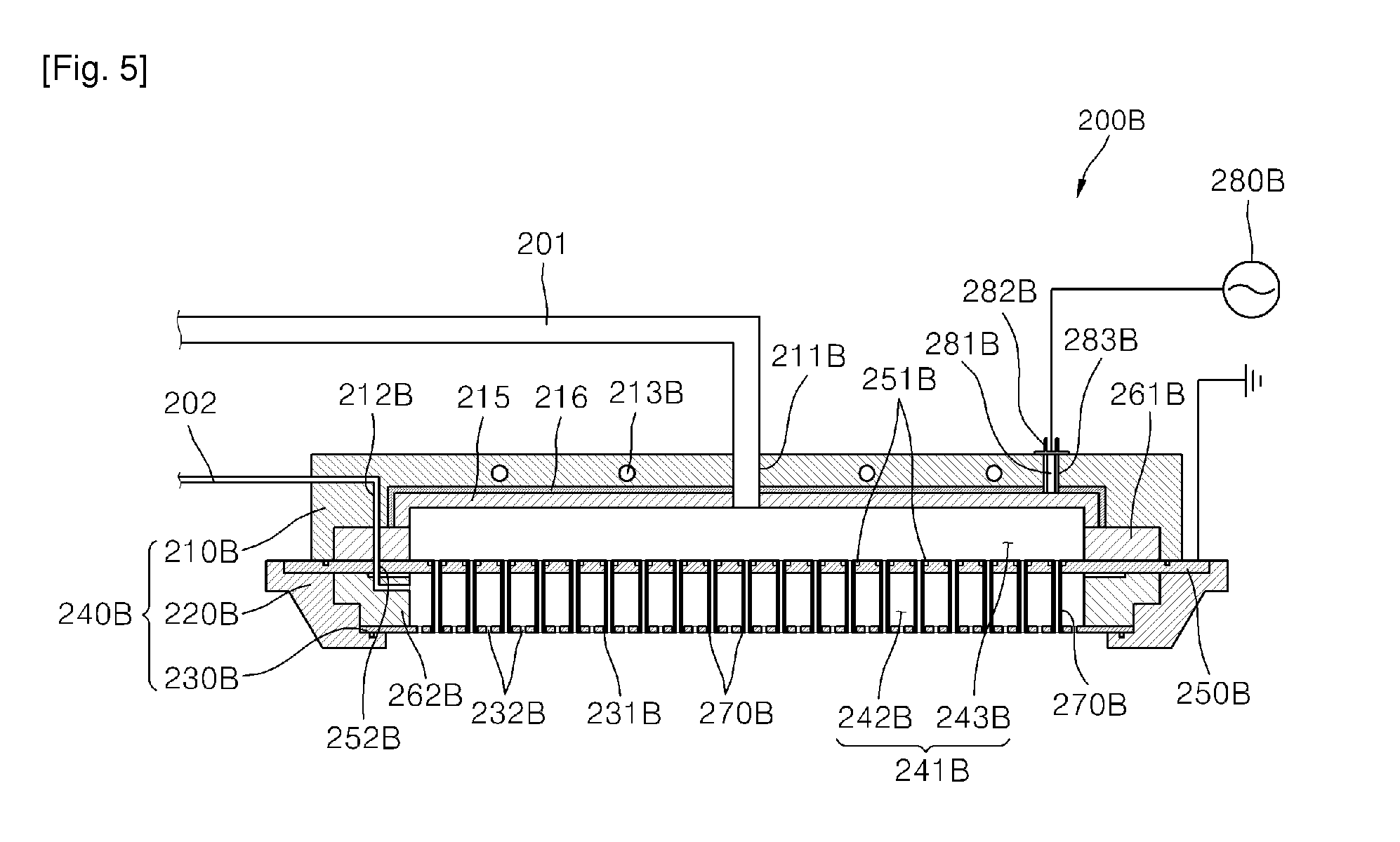 Shower head assembly and thin film deposition apparatus comprising same
