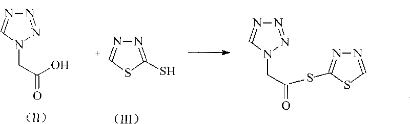Ceftezole sodium compound with novel route