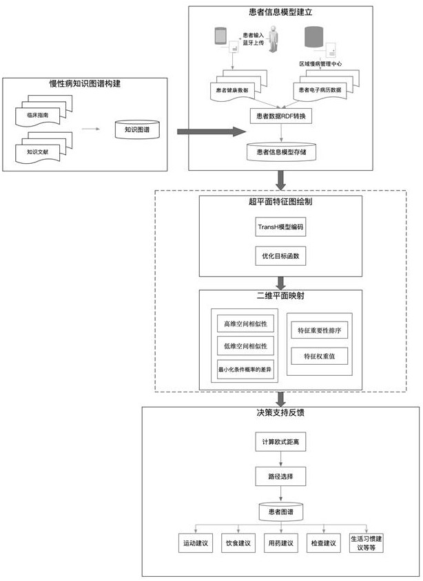 A patient data visualization method and system for assisting decision-making in chronic diseases