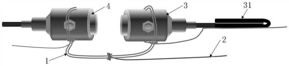 Installation method for fixing sensor in spiral heat transfer pipe