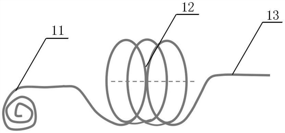 Installation method for fixing sensor in spiral heat transfer pipe