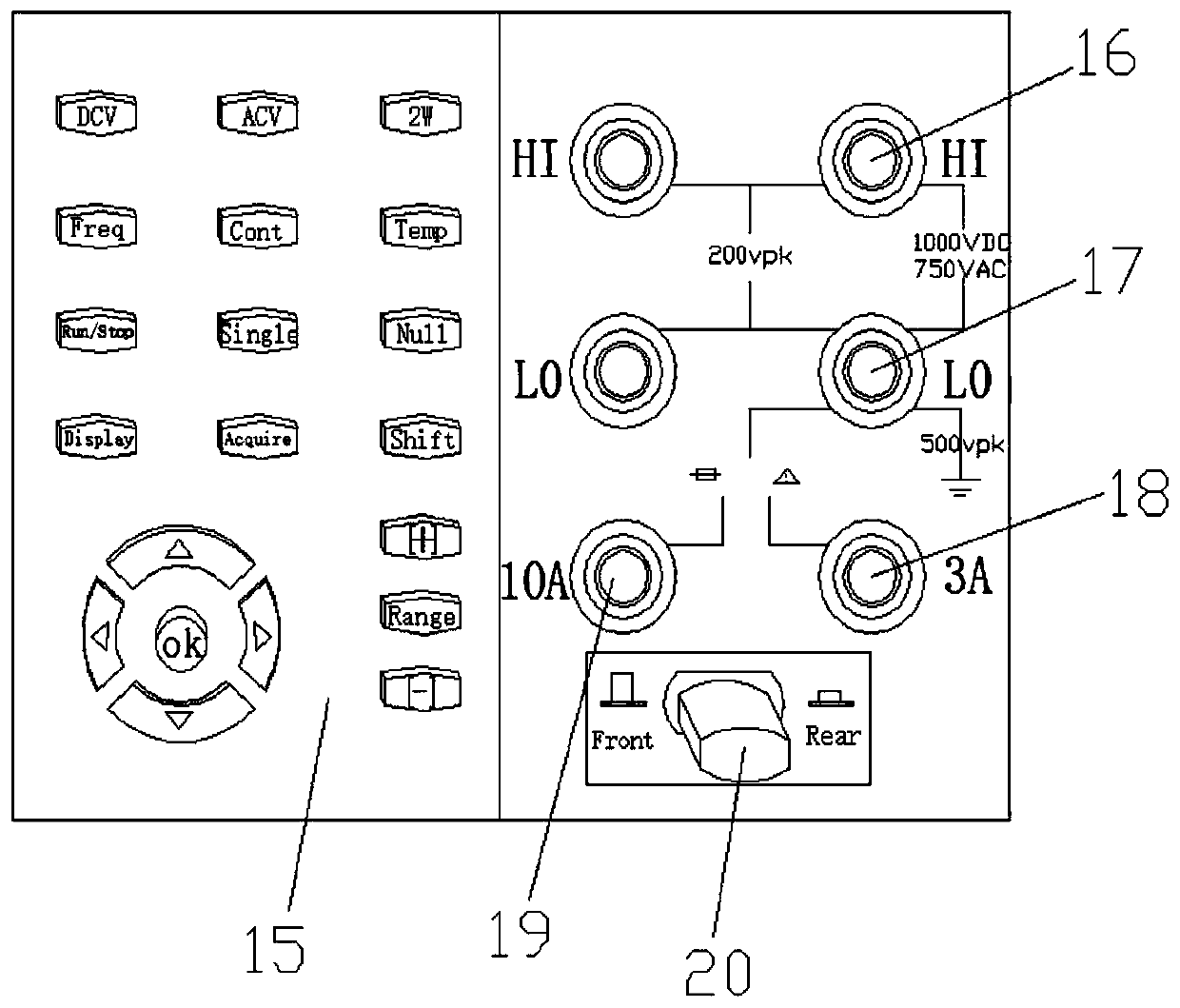 Multimeter and resistance and capacitance measuring method