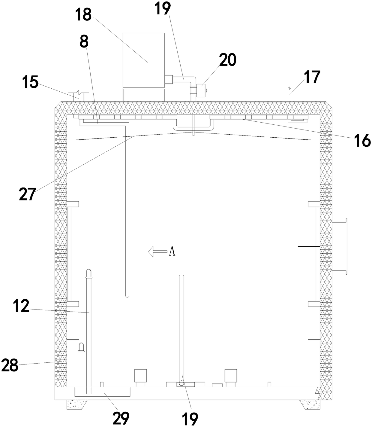 High-frequency steam vacuum drying box and achieving method thereof