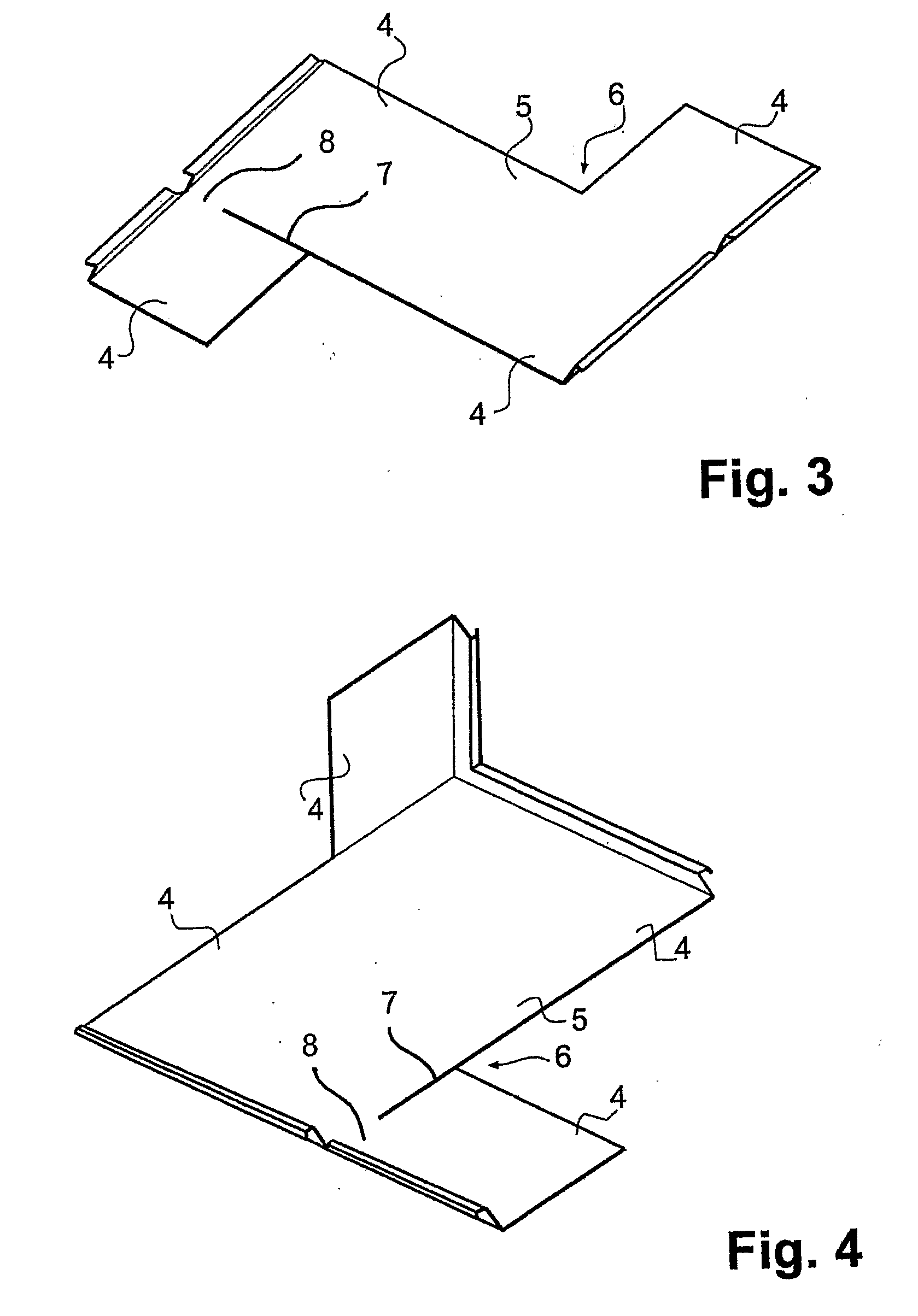 Method for manufacturing enclosures of a sheet material and an enclosure of a sheet material