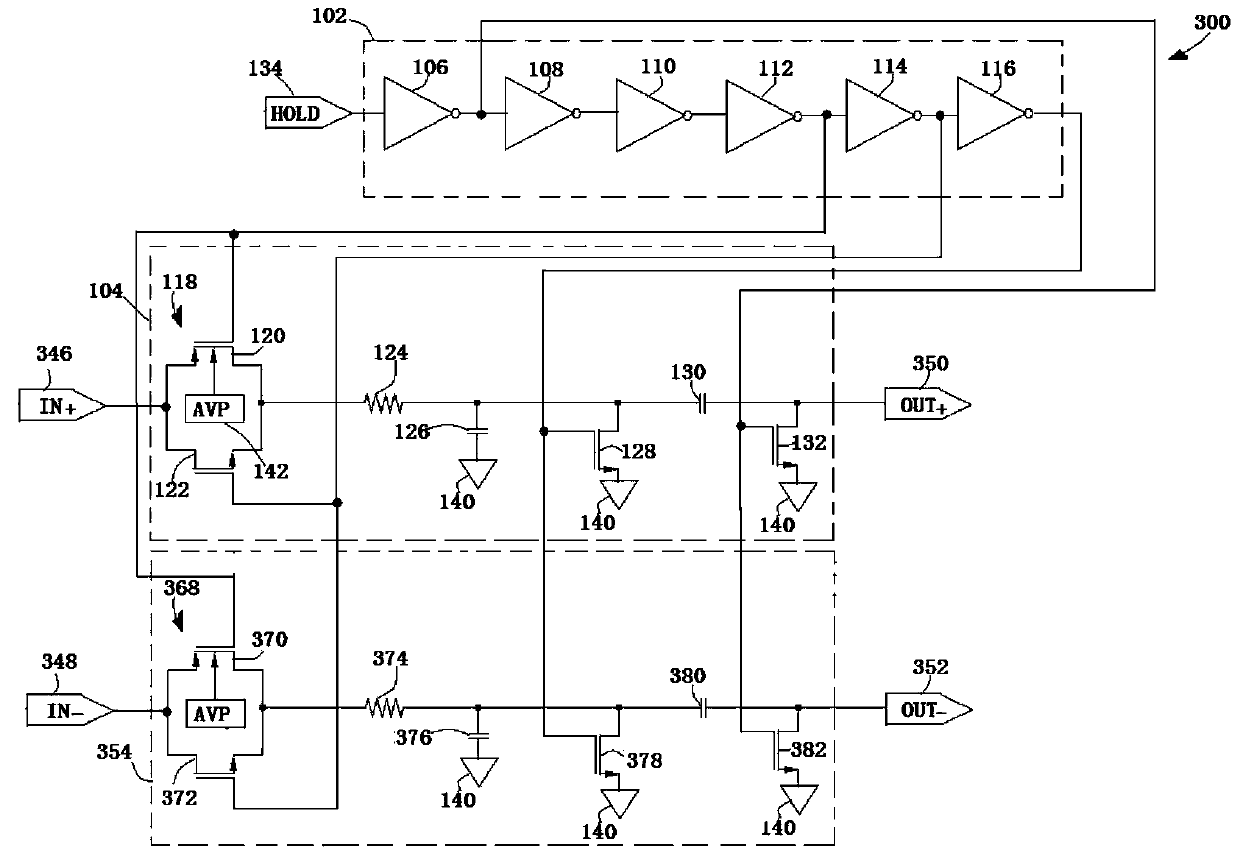 Circuit for removing harmonic distortion in sampling and retaining circuit