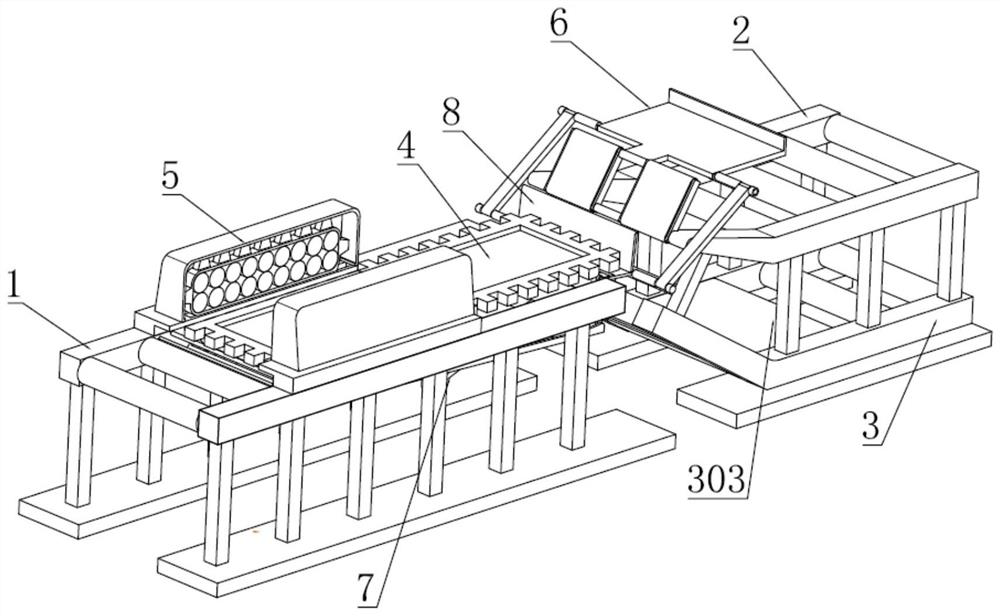 An automatic grouping device for toothed building boards