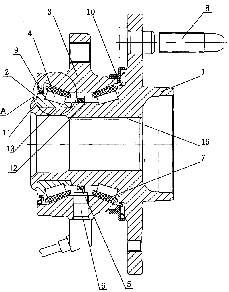 Tapered roller type drive wheel hub bearing unit