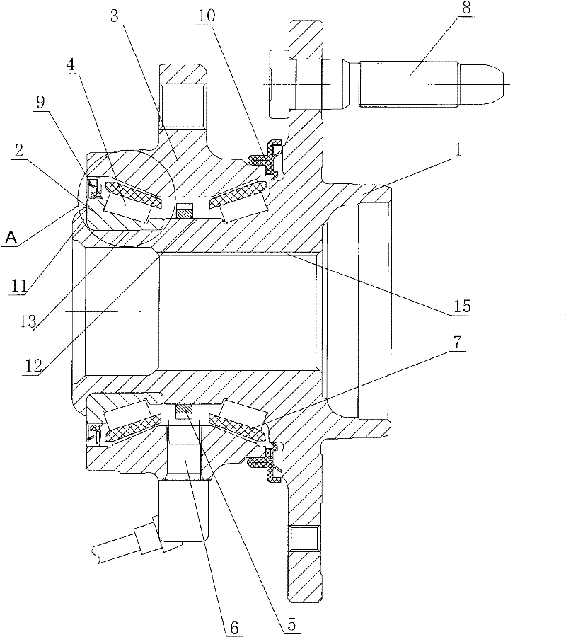 Tapered roller type drive wheel hub bearing unit