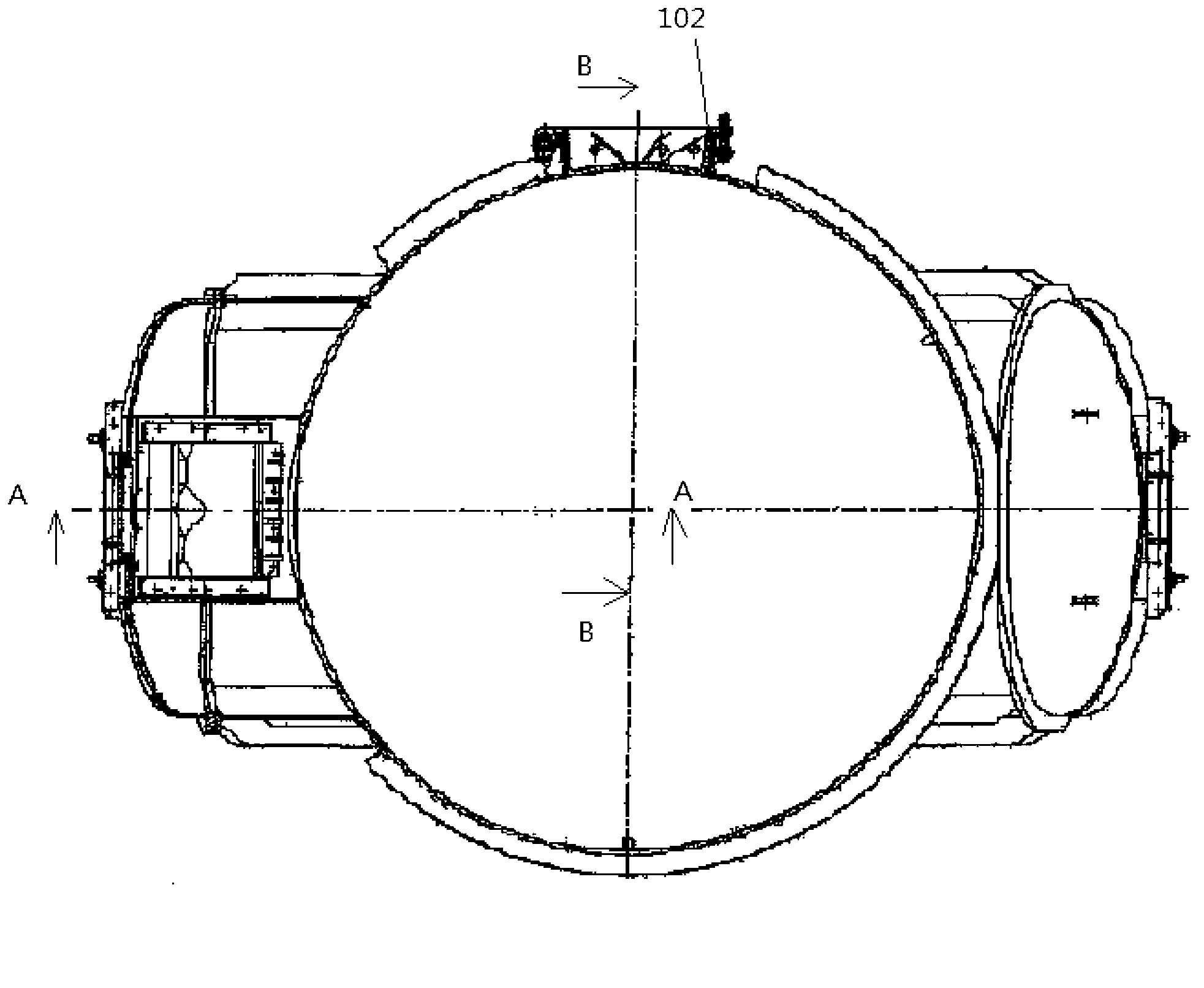 Installation structure of grinding roller casing of roller type grinder