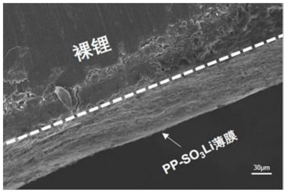 Preparation and application of lithium polymethylallyl sulfonate for lithium battery negative electrode protection