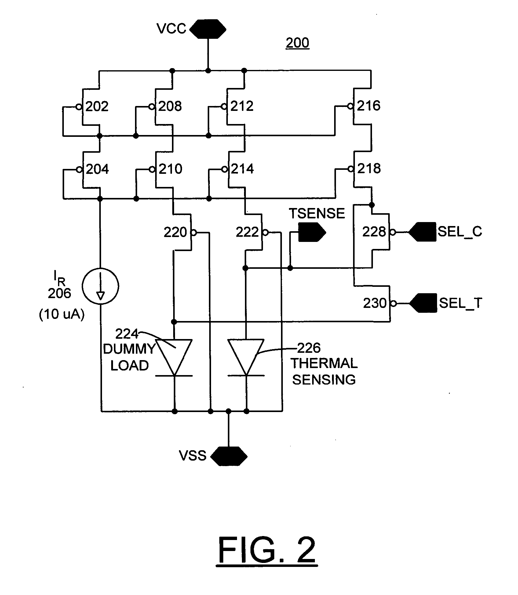 Method and reference circuit for bias current switching for implementing an integrated temperature sensor