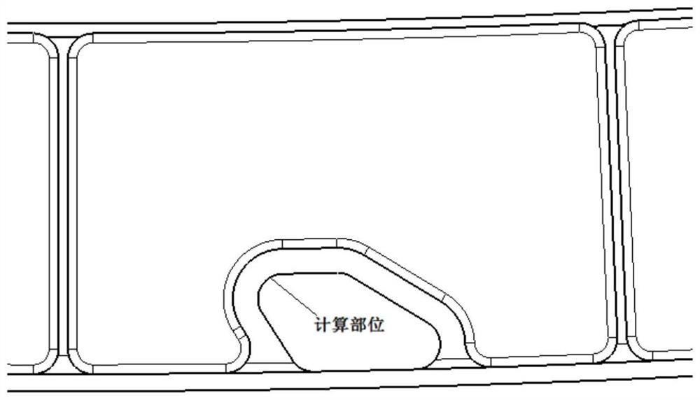 DFR fatigue calculation method for stringer through hole of transportation aircraft fuselage