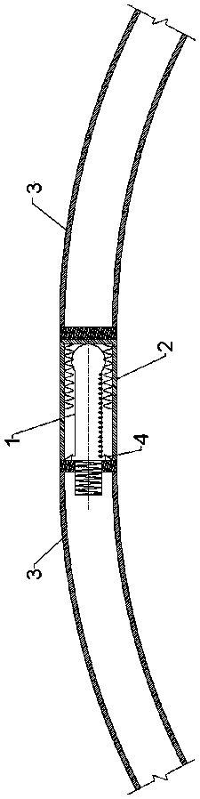Instant-plug spherical hinge-type quantifiable-yield steel arch connecting component and using method
