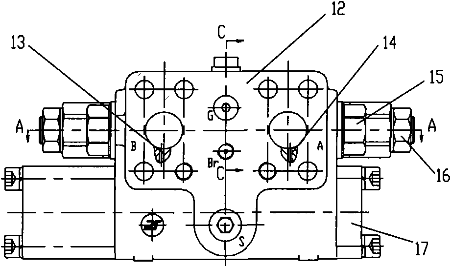 Brake circuit of hydraulic motor