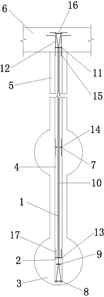 Double-acting self-stressing combined uplift pile and pile forming method