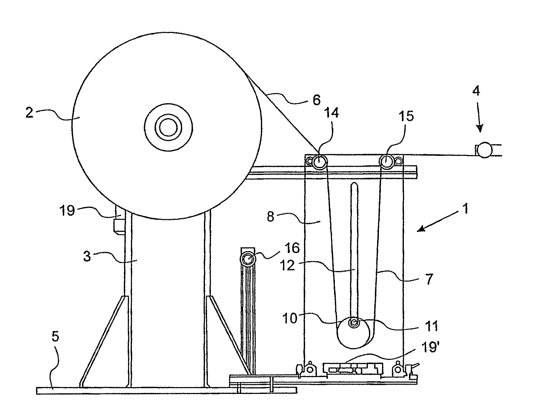 Arrangement for forming a band loop and method and device for manufacturing peel-off lids