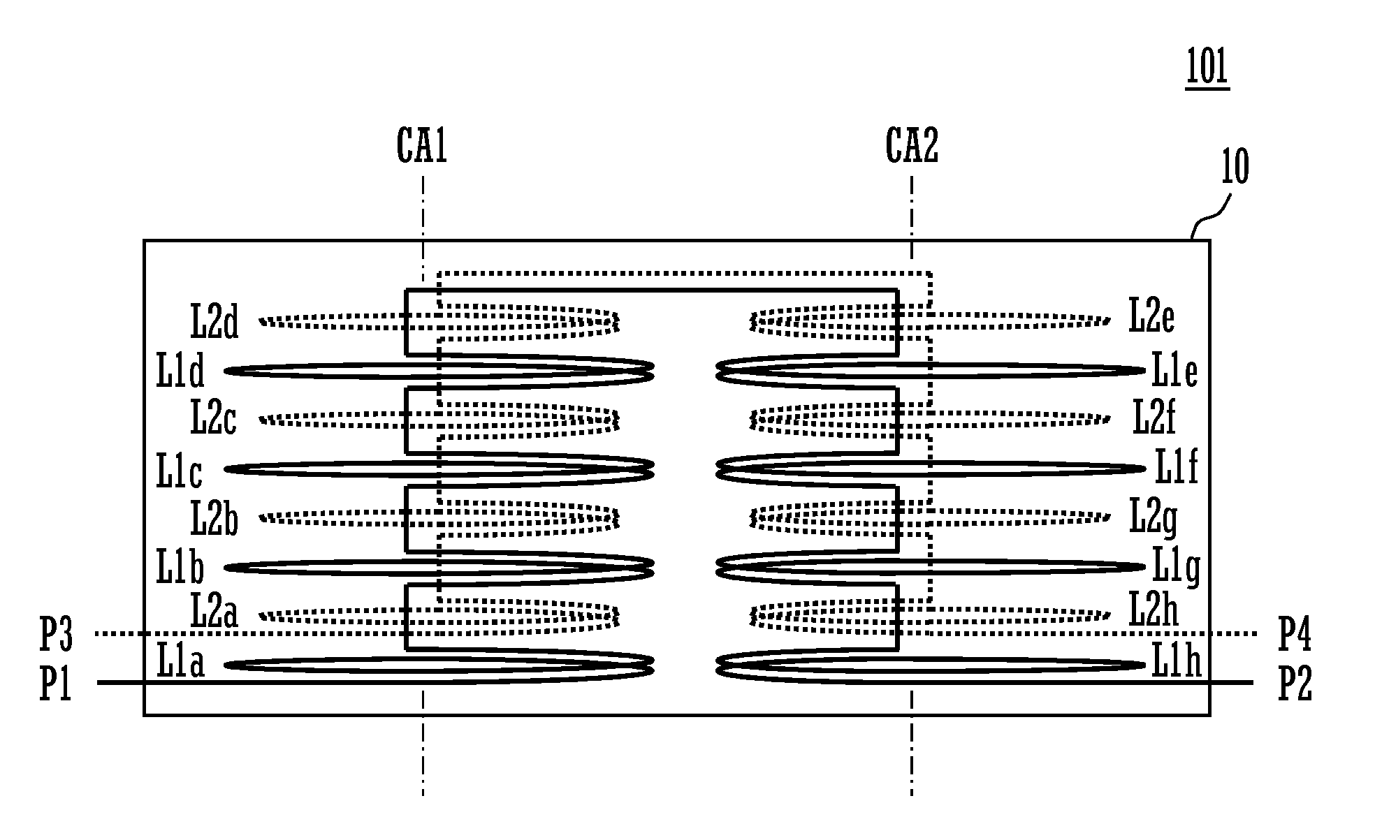 Laminated common-mode choke coil