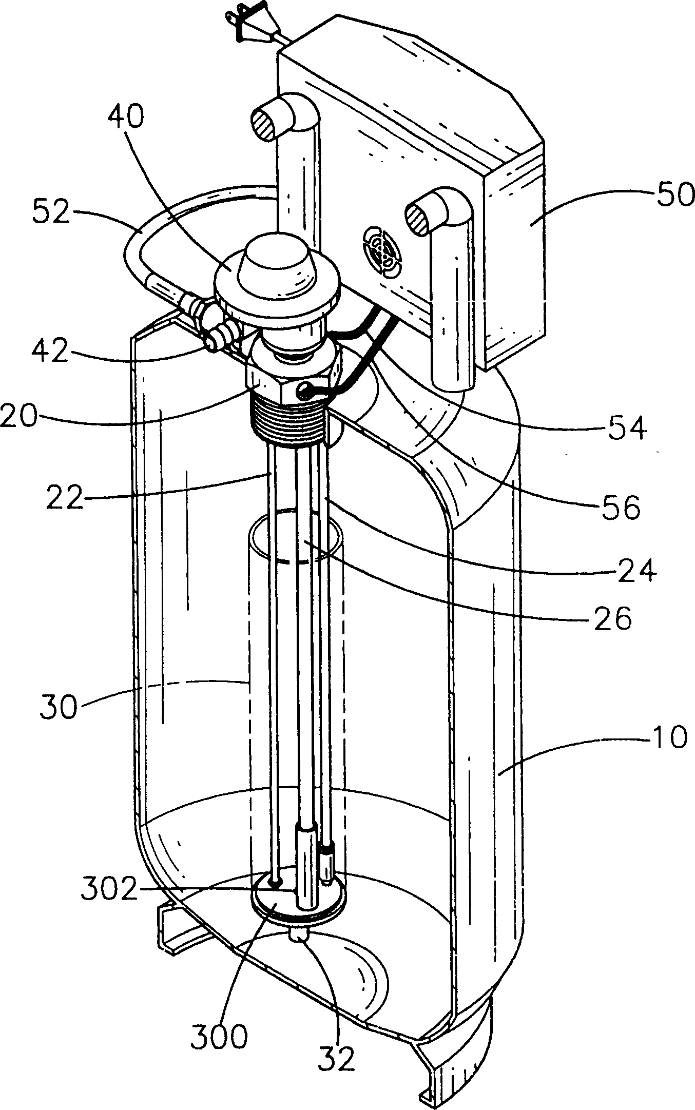 Constant temp gas supply device for liquid state fuel tank