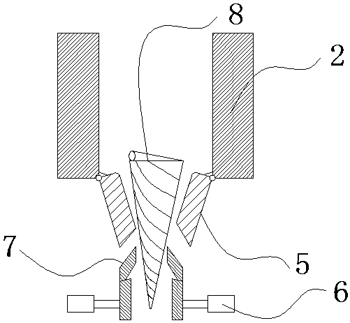 Tower screw shell tail removing device
