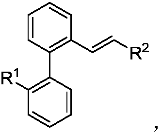 Preparation method of difunctional biphenyl compound modified by alkyl and alkenyl