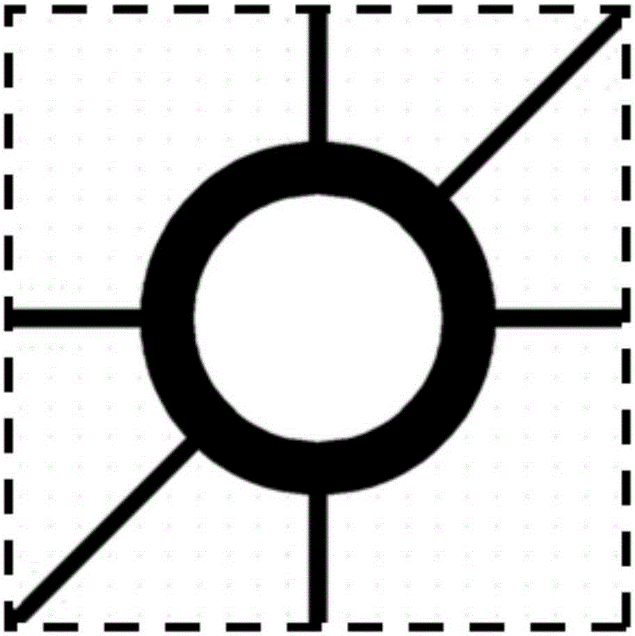 Large absolute bandgap square lattice photonic crystal based on three-link column and ring column