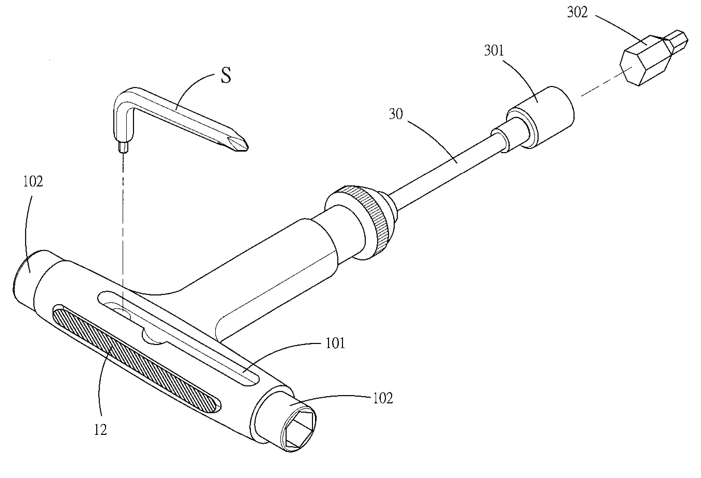 Reversible socket wrench