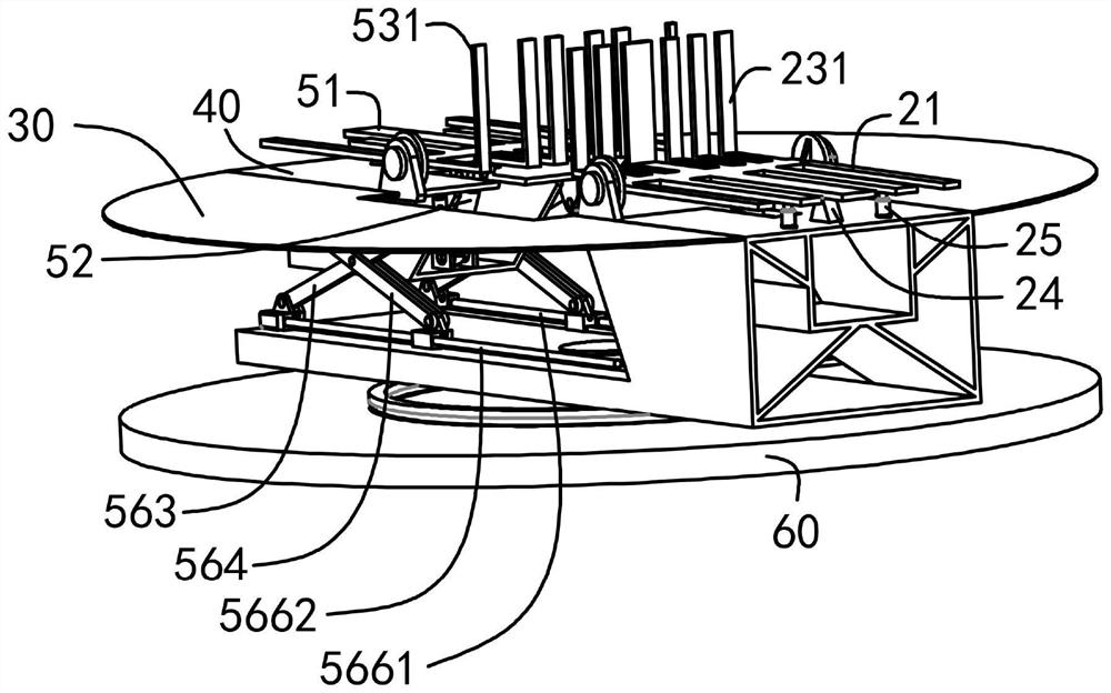 Mutual-insertion type semi-packaging type hydraulic turnover mechanism based on cuboid heavy piece