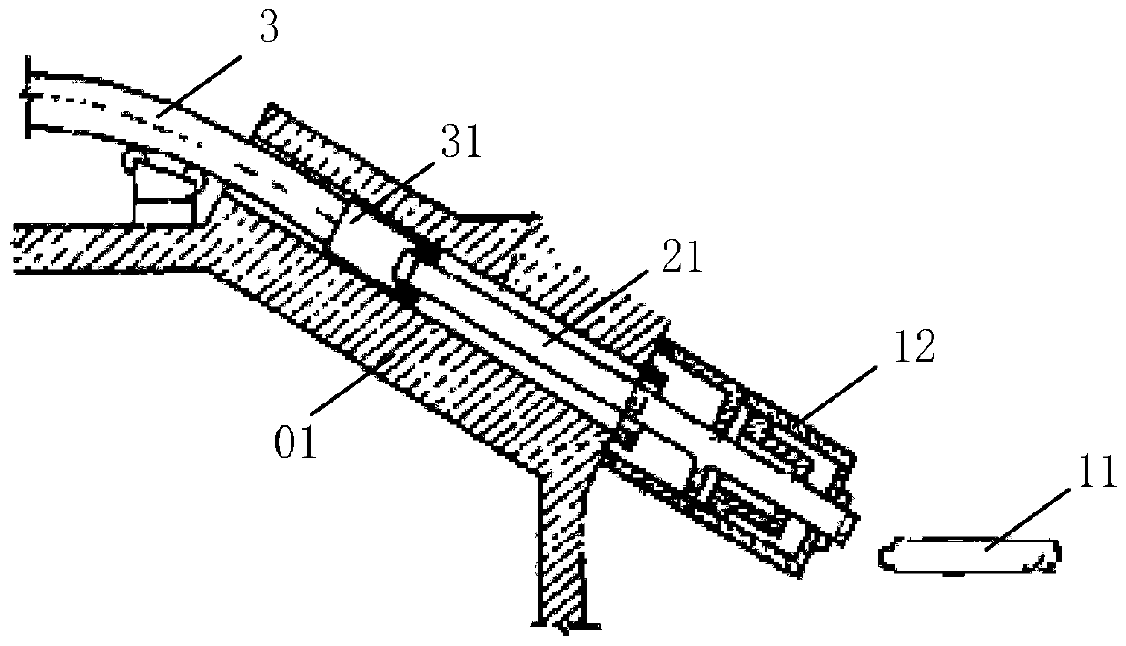 Beam end installation method of stay cable