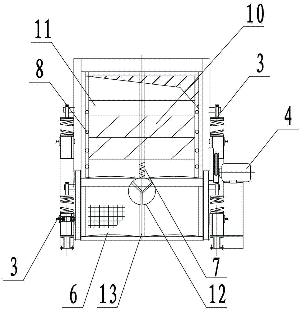 Dry separation and classification vibrating screen